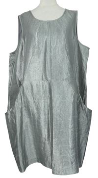 Dámské šedé metalické šaty M&S