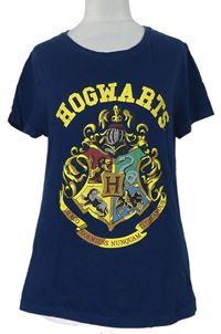 Dámské tmavomodré tričko s erbem Harry Potter 