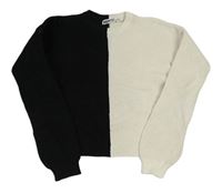 Bílo-černý crop svetr Pepperts