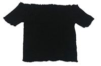 Černé žabičkové crop tričko Primark