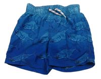 Modré plážové kraťasy se žraloky Primark