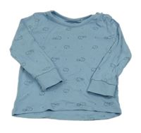 Světlemodré triko se slony Topomini