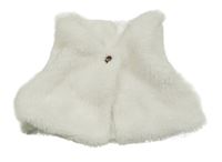 Bílá chlupatá vesta Shein