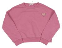 Růžová mikina s potiskem M&S