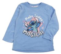 Světlemodrá plyšová mikina s Lilo&Stitch 