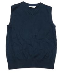 Tmavomodrá pletená vesta M&S