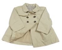 Béžový plátěný jarní kabát H&M