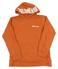 Oranžová mikina s kapucí Bench
