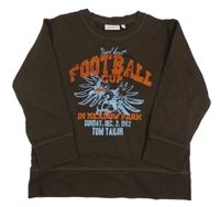 Hnědá mikina s nápisem Tom Tailor