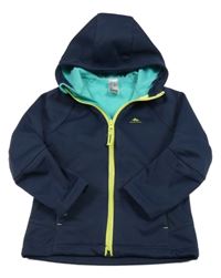 Tmavomodrá softshellová bunda s kapucí Quechua