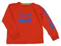 Červené pyžamové triko se skejtem Next