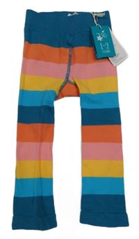 Nové - barevné pruhované punčochové legíny BLADE ROSE