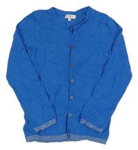 Modrý propínací svetr 