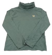 Zelenošedý rolák se srdíčkem Vertbaudet