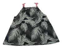 Černý top s listy C&A