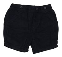 Tmavomodré manšestrové kraťasy Next