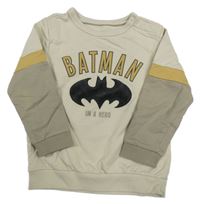 Béžovo-hnědá mikina s Batmanem 