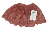 Růžová síťovaná sukně s výšivkou Mamas&Papas 