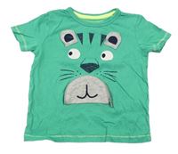 Zelené tričko s tygrem Bluezoo