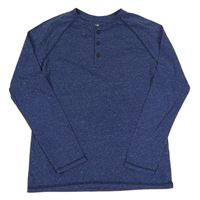 Modré melírované triko H&M