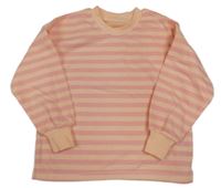 Broskvovo-růžová pruhovaná mikina Dunnes