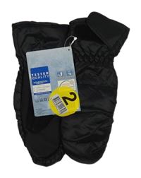 Nové - Černé šusťákové zimní palcové rukavice Pepperts