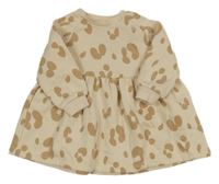 Béžovo-hnědé vzorované teplákové šaty F&F