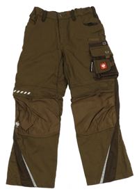 Hnědé riflové pracovní kalhoty Engelbert Strauss