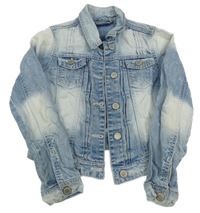 Modro-bílá riflová crop bunda Next