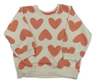 Smetanová mikina se srdíčky Ergee