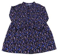 Tmavomodro-barevné vzorované šaty Name it