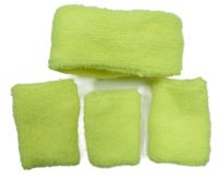 4x - Neonově žluté froté potítko