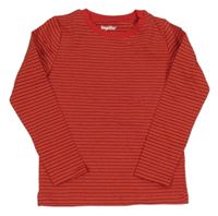 Červeno-vínové pruhované triko Lupilu 