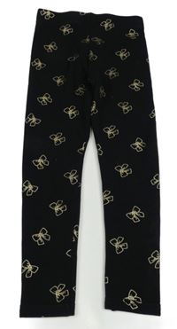 Černé zateplené legíny s mašličkami Primark