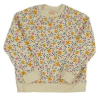 Smetanová mikina s kytičkami Cat&Jack