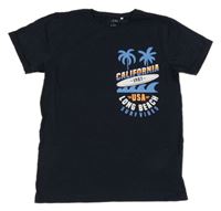 Tmavomodré tričko s palmami Name it