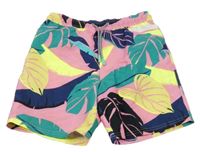 Barevně vzorované plážové kraťasy s lístky M&S