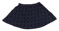 Tmavomodrá puntíkovaná bavlněná sukně Topolino