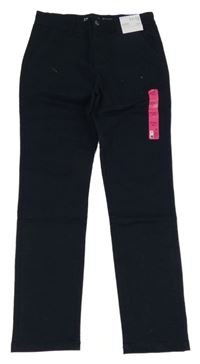 Nové - Tmavomodré plátěné chino kalhoty Denim Co.