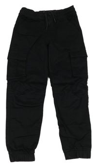Černé teplákové cargo cuff kalhoty F&F
