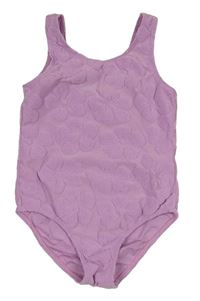 Levandulové květované jednodílné plavky PRIMARK