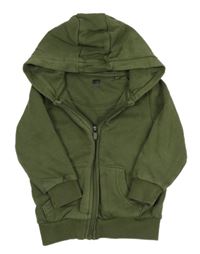 Khaki propínací mikina s kapucí zn. F&F