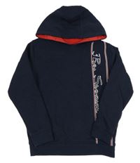 Tmavomodrá mikina s logem a kapucí Ben Sherman
