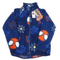 Nové - tmavomodrá fleecová propínací mikina se Spider-many MARVEL