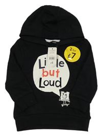 Nové - černá mikina s nápisy a příšerkou a kapucí George