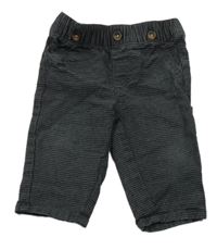 Tmavošedo-černé vzorované chino kalhoty PRIMARK