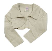 Světlebéžové manšestrové bolérko s límečkem Pink' n Blue