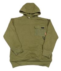 Khaki mikina s kapsou a kapucí Next