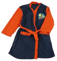 Nové - tmavomodro-červený fleecový župan s Bártem 