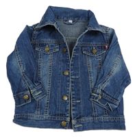 Modrá riflová bunda s límečkem ZEEMAN